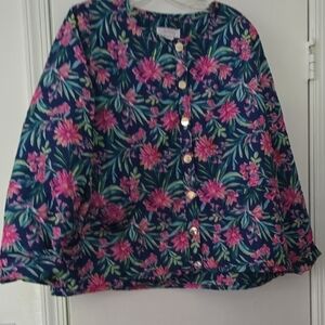 Quilted Floral Print Jacket